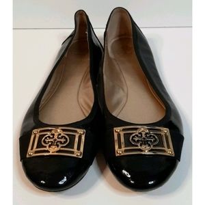 Isola Black Patent Leather Britt Flat 10M